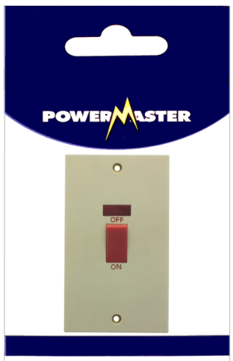 Powermaster 45AMP Cooker Switch & Neon Long Type