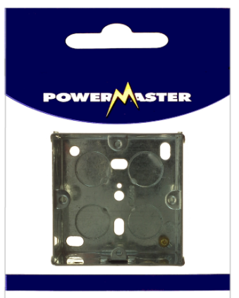 Powermaster 1 Gang Metal Socket Box