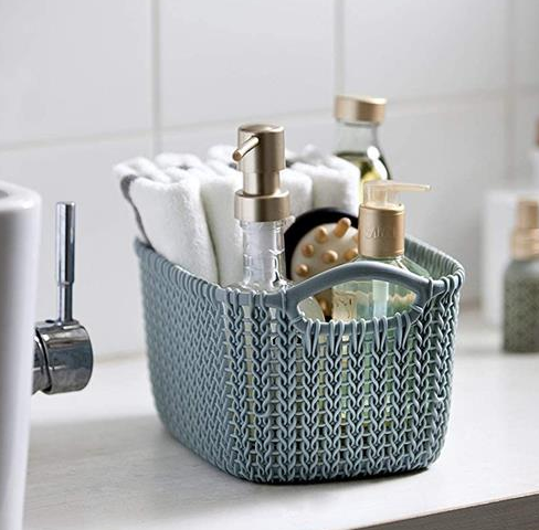 CURVER 3L KNIT RECTANGULAR BASKET DUCK EGG BLUE