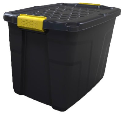 42L HEAVY DUTY BOX WITH LID BLACK