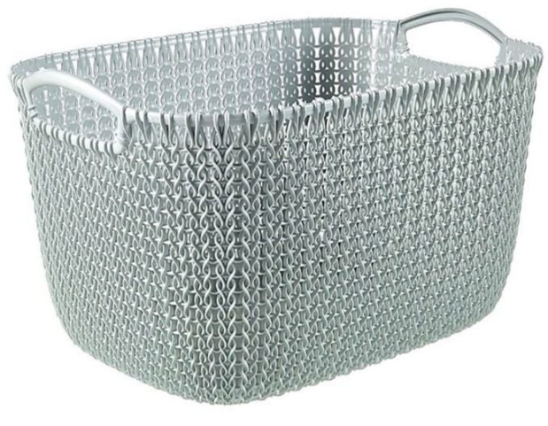 CURVER 19L KNIT RECTANGULAR BASKET DUCK EGG BLUE