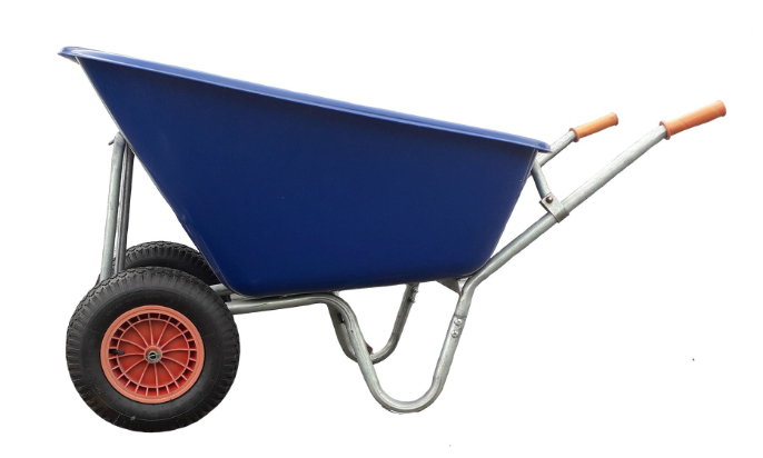 200L 2 WHEEL WHEELBARROW TROJAN BLUE HERRONS