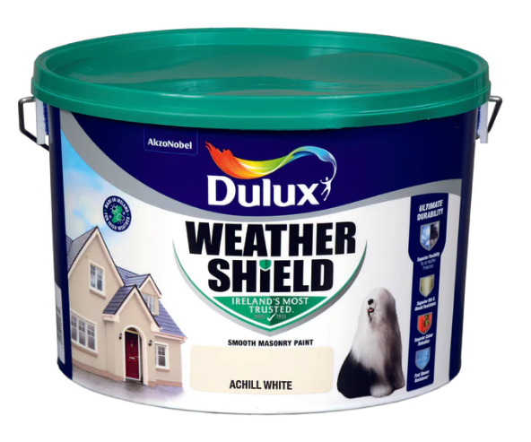 10L DULUX WEATHERSHIELD ACHILL WHITE