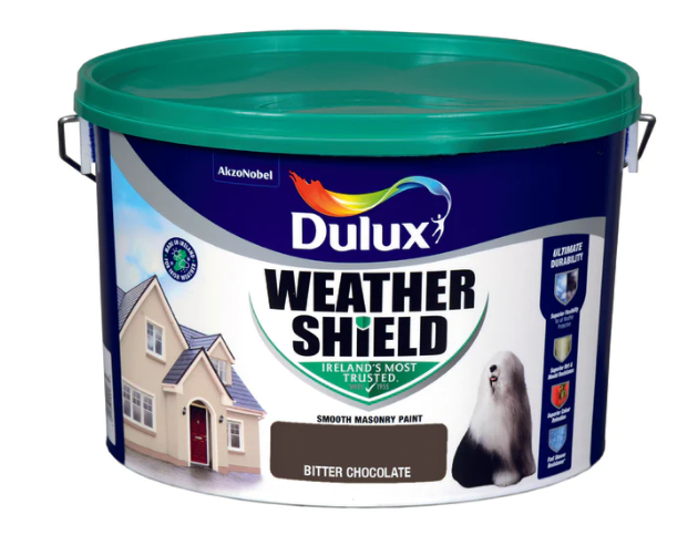 10L DULUX WEATHERSHIELD BITTER CHOCOLATE