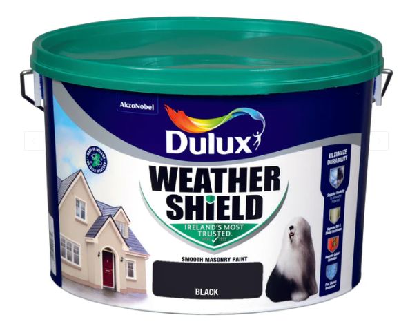 10L DULUX WEATHERSHIELD BLACK