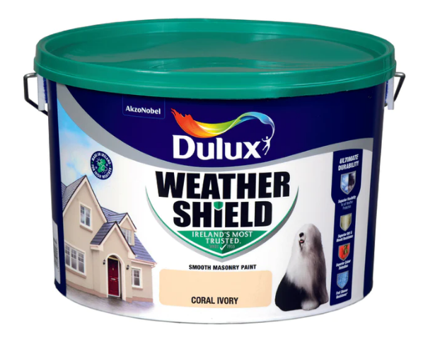 10L DULUX WEATHERSHIELD CORAL IVORY