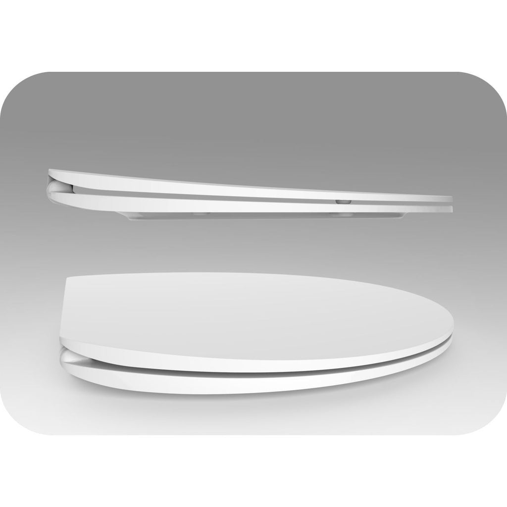 TEMA SLIMLINE DELUXE SOFT CLOSE TOILET SEAT WHITE