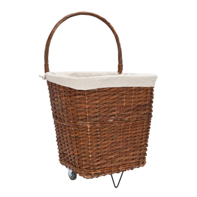 Natural Wicker Log Cart With Jute Liner  # 11981 HOME COLLECTION