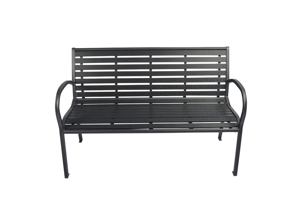 Polywood Slatted Black Bench